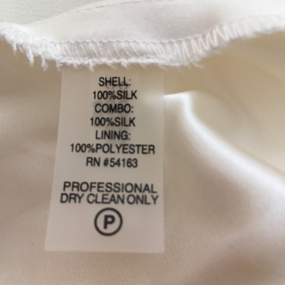 Calvin Klein Strapless Silk Ivory Formal Gown - Picture 9 of 9